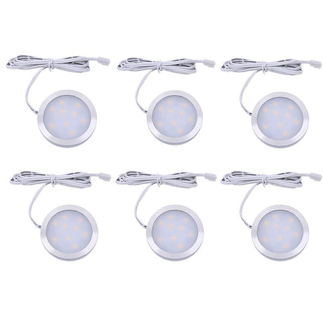 Dimmable 2.5W DC12V LED Under Cabinet Closet Light Aluminum LED Display Case Lights For Kitchen Counter Cupboard Puck Lights