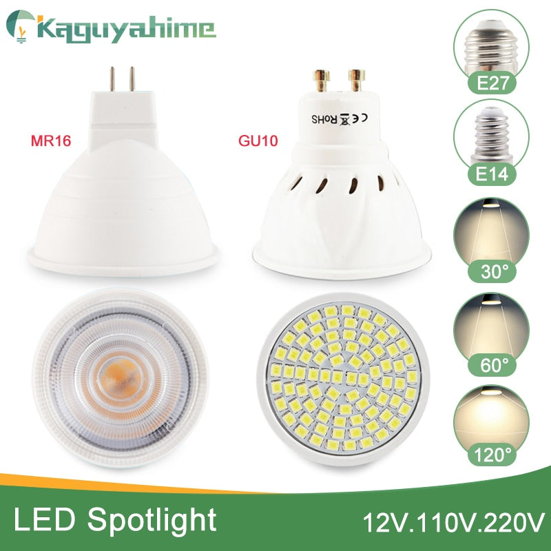 LED Spotlight Led Lamp MR16 E27 GU10 GU5.3 MR11 6W 7W 8W 220V DC 12V Spot LED Bulb Light Lampada Bombillas