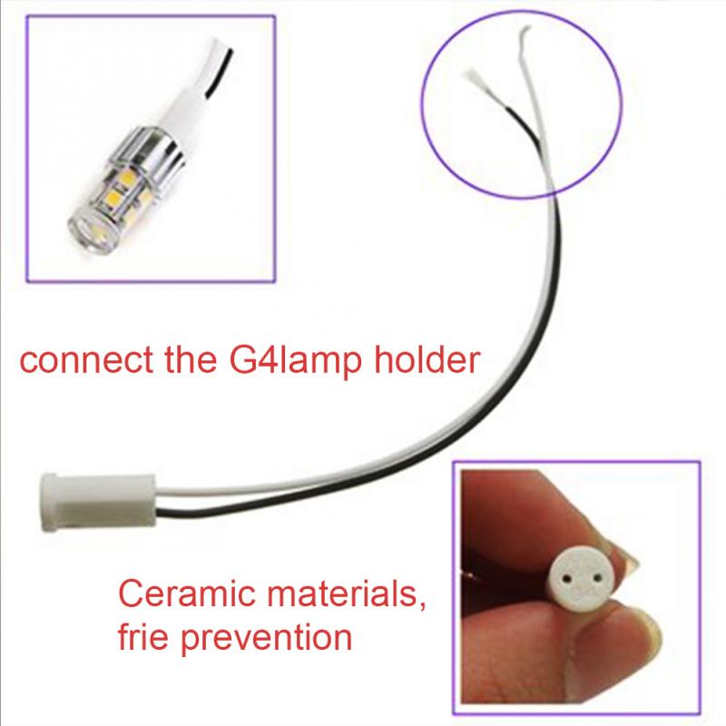 10PCS/LOT G4 Base g4 Socket plug special ceramic g4 Holder Head Wire Connector G4 ceramics Lamp holders base 250V 2A