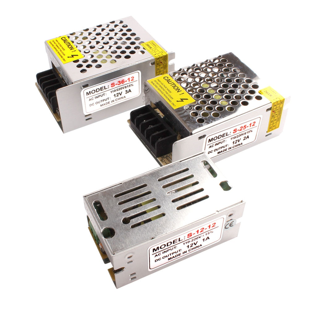 Power Supply DC12v 2A 3A 10A 12.5A 15A 20A 25A 30A Lighting Transformer 220 V 12 V LED Driver Switch Adapter for Strip Light