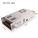 Power Supply DC12v 2A 3A 10A 12.5A 15A 20A 25A 30A Lighting Transformer 220 V 12 V LED Driver Switch Adapter for Strip Light