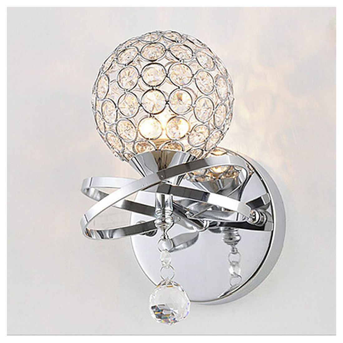 Wall Sconce Crystal Wall light Simple and creative warm bedroom bedside wall lamp Crystal lights 1 Pcs