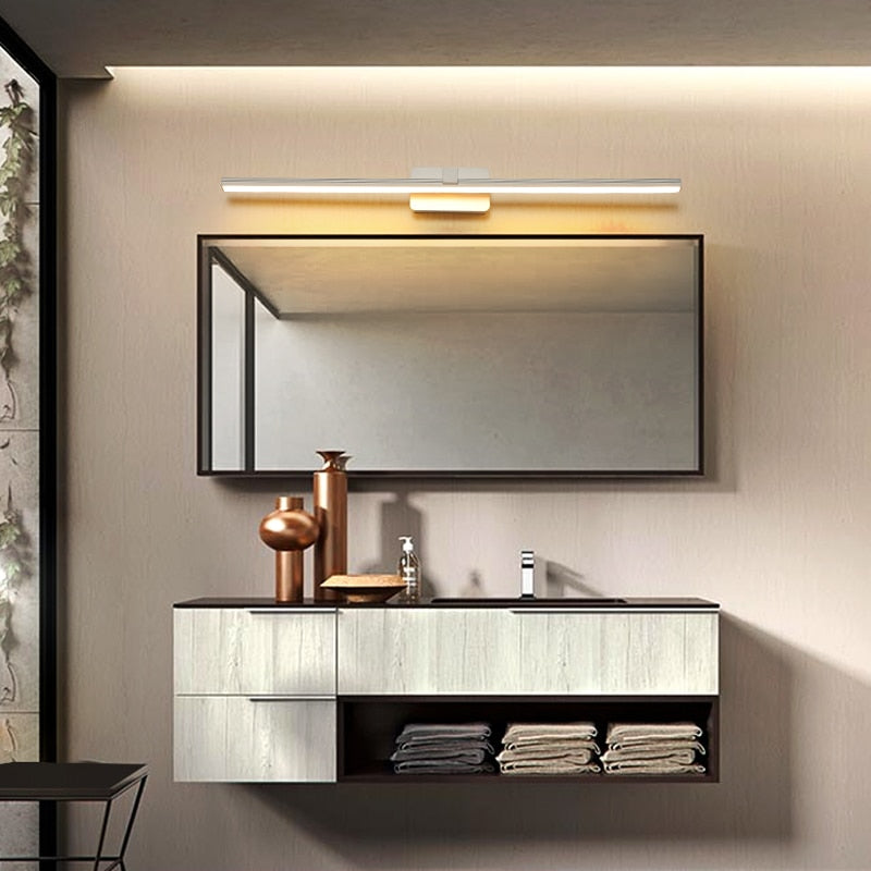 Simple modern led mirror before the lamp bathroom bathroom mirror cabinet lighting waterproof fog lamps Nordic bathroom lights