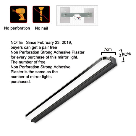 LED Mirror Light 40/50cm 9W/12W AC220-240V Waterproof Modern Cosmetic Acrylic Wall Lamp For Bathroom Light sconce lamp