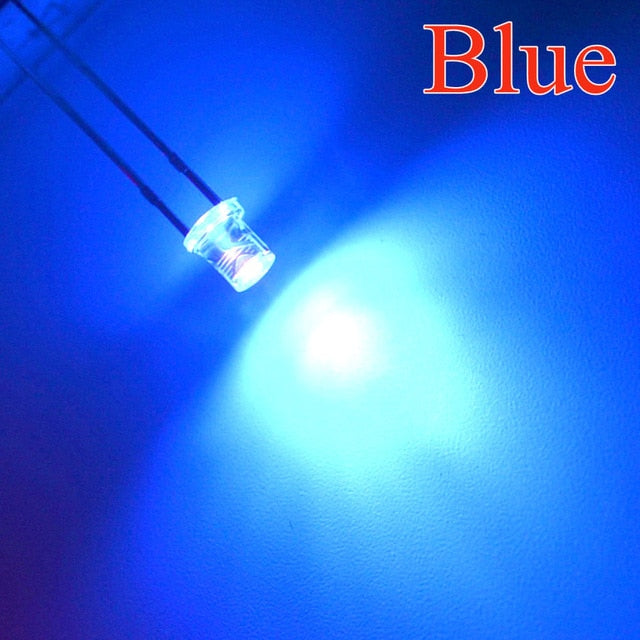 Top White Red Yellow Blue Green Pink diode Led Wide Angle light emitting Diodes lamp Ultra Bright Bulb 100pcs F3 3mm 2pins