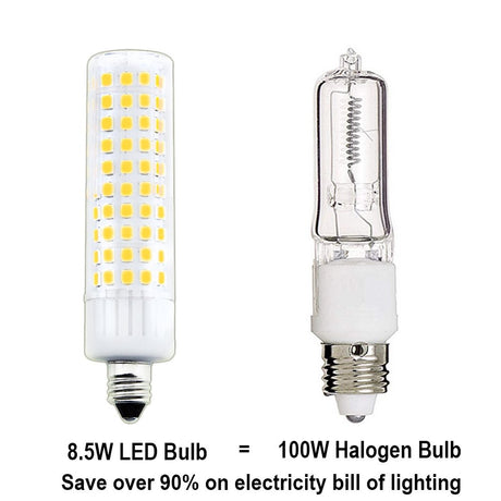 E11 Mini Candelabra Base LED Bulb, Bon lux E11 T4 JD LED Ceiling Light 100W Halogen Replacement Candles Bulb