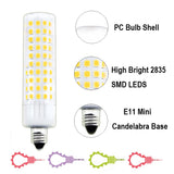 E11 Mini Candelabra Base LED Bulb, Bon lux E11 T4 JD LED Ceiling Light 100W Halogen Replacement Candles Bulb