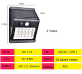 Solar Lamp LED Wall Solar Light Outdoor Security Lighting Nightlight with Motion Sensor Detector for Garden Back Door Step
