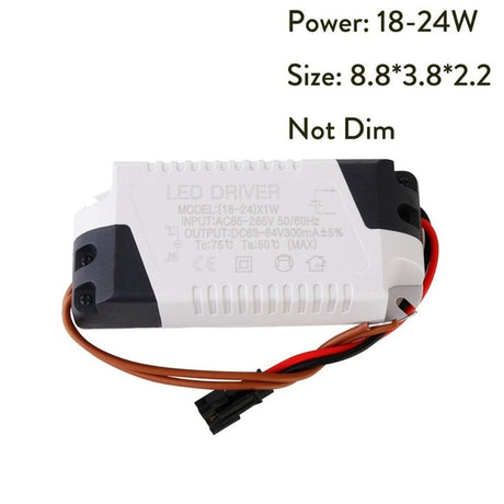 LED Constant Driver 1-3W 4-5W 4-7W 8-12W 18-24W 300mA Power Supply Light Transformers for LED Downlight Lighting AC85-265V