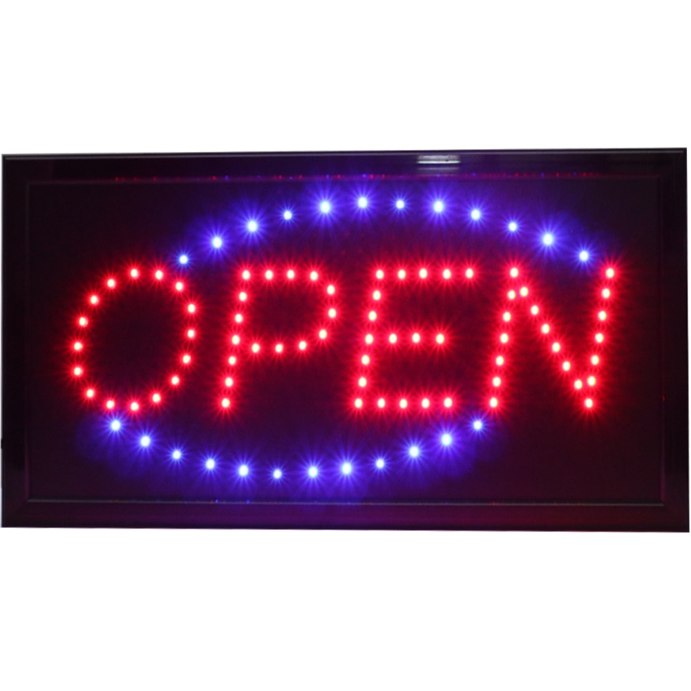 Super Brightly Led Open Store Business Shop Neon Signs Animated Motion Running with Switch US/EU/AU/UK Plug Indoor