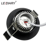 LEDIARY 110V-220V LED Spot Downlights 3W 55mm Hole White/Silver/Black Indoor Living Room Down Lights led Ceiling Recessed Lamp