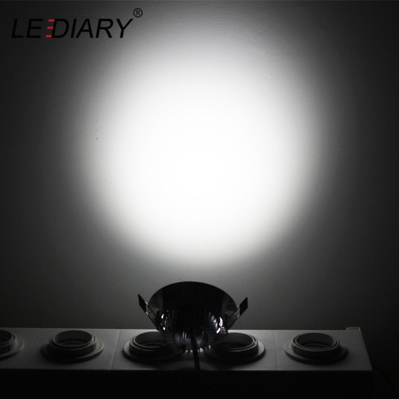 LEDIARY 110V-220V LED Spot Downlights 3W 55mm Hole White/Silver/Black Indoor Living Room Down Lights led Ceiling Recessed Lamp