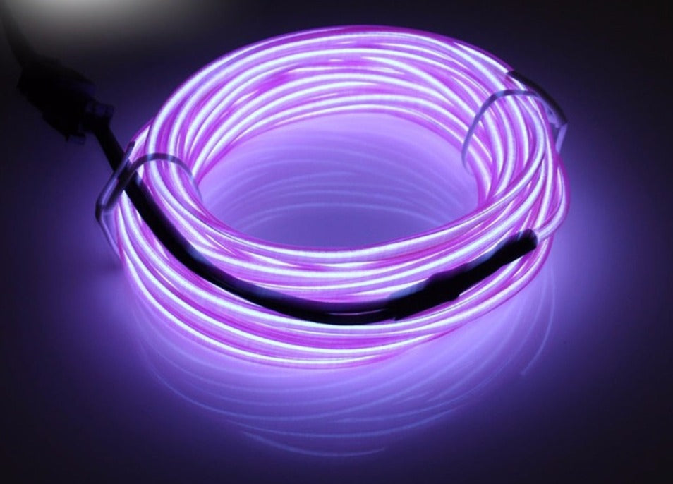 Neon Cord Led EL Wire String Led Strip Flexible Light Rope Tube car Dance Party 2M 3M 5M Battery Powered With Controller led RGB