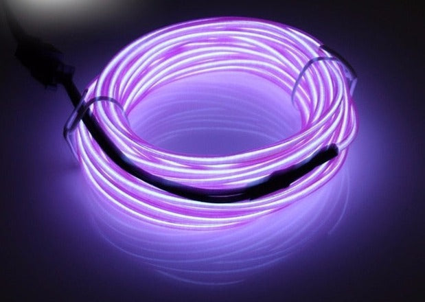 Neon Cord Led EL Wire String Led Strip Flexible Light Rope Tube car Dance Party 2M 3M 5M Battery Powered With Controller led RGB
