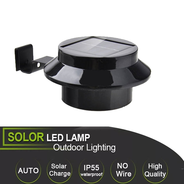 LED Solar Powered Outdoor Lights Lamp Fence Gutter Roof Yard Wall Garden light Outdoor Lighting Led Solar Creations Path Light