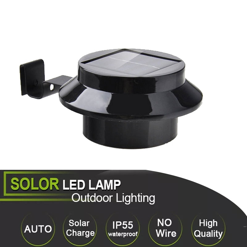 LED Solar Powered Outdoor Lights Lamp Fence Gutter Roof Yard Wall Garden light Outdoor Lighting Led Solar Creations Path Light
