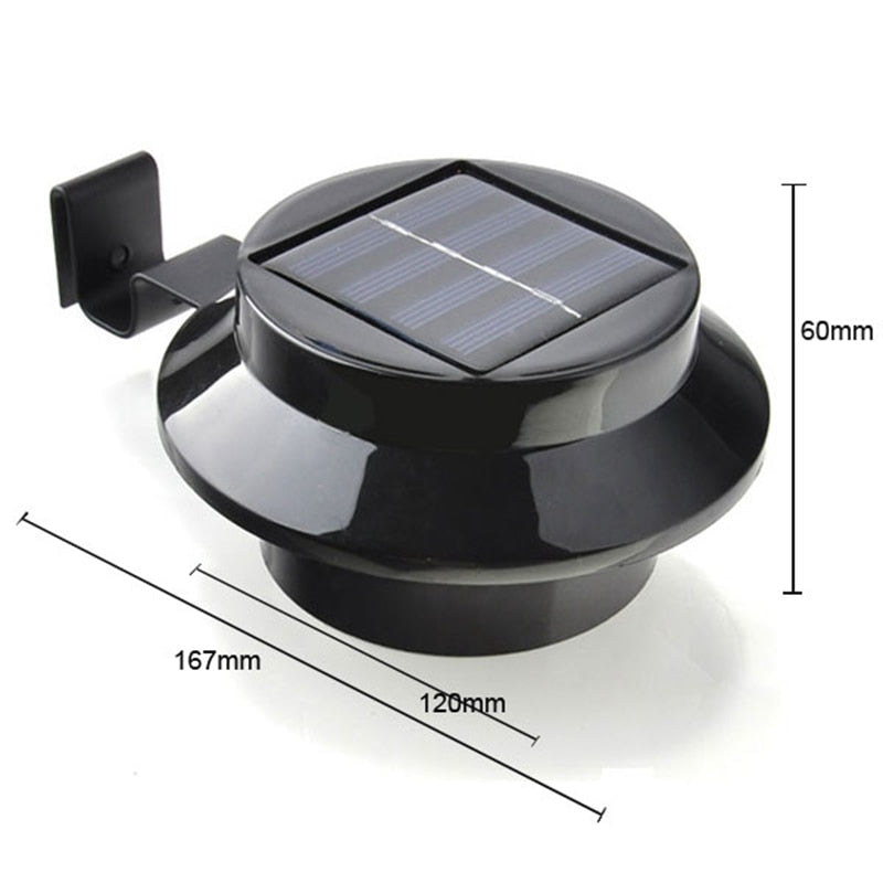 LED Solar Powered Outdoor Lights Lamp Fence Gutter Roof Yard Wall Garden light Outdoor Lighting Led Solar Creations Path Light
