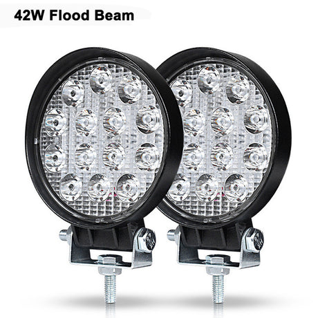 27W 42W 48W 72W DRL Off road Led Work Light Car for UAZ 4WD Ford Tractor Boat Trailer niva ramp 4x4 ATV 12V 24V Spot Flood 4 5