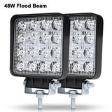 27W 42W 48W 72W DRL Off road Led Work Light Car for UAZ 4WD Ford Tractor Boat Trailer niva ramp 4x4 ATV 12V 24V Spot Flood 4 5