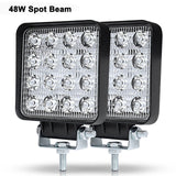 27W 42W 48W 72W DRL Off road Led Work Light Car for UAZ 4WD Ford Tractor Boat Trailer niva ramp 4x4 ATV 12V 24V Spot Flood 4 5