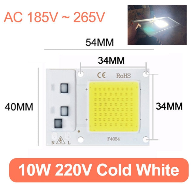 LED Flood Light 50W 10W Led Floodlight COB  chip LED street Lamp AC 220V 240V waterproof IP65 outdoor Lighting led spotlight