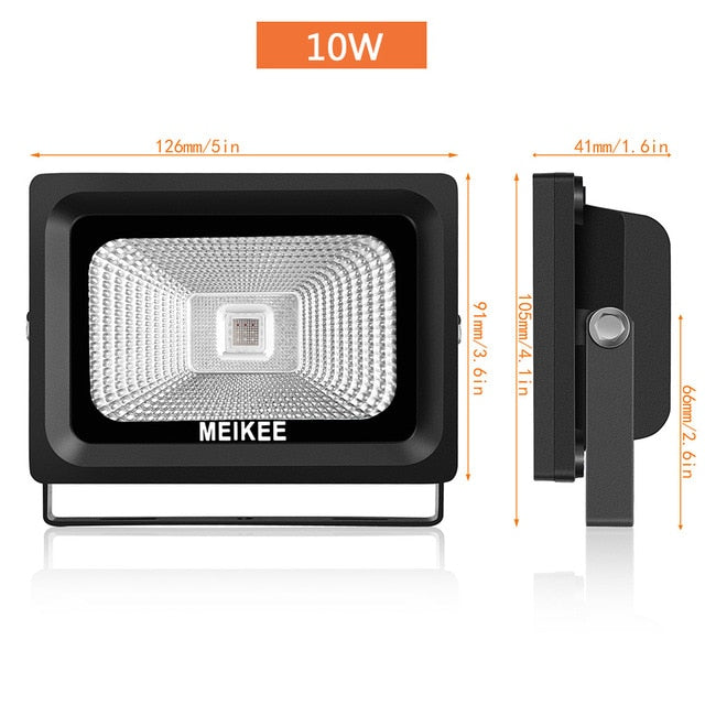 10W/30W/50W RGB LED Flood Light 16 Colors Waterproof LED Floodlight Outdoor Spotlight Flashlight with Remote Party Neon Light