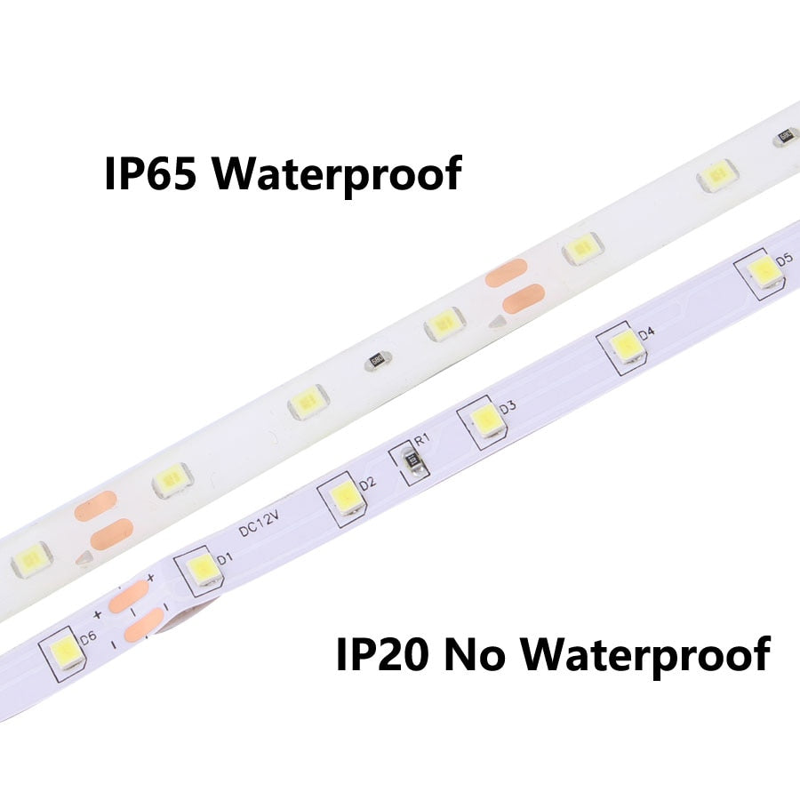 DC 12V RGB LED Strip Light  SMD 2835 RGB Waterproof 1 - 5 M 12 V  60LED/M RGB Led Strip Tape Lamp Diode Flexible TV Backlight