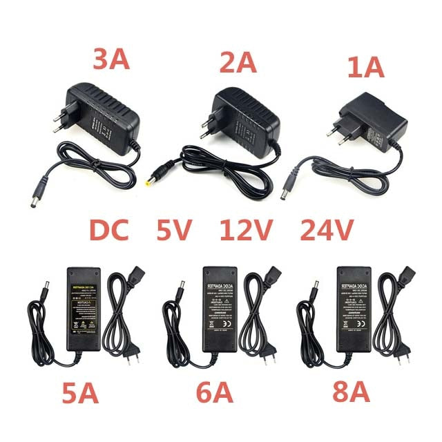 Power Adapter Supply DC 5V 12V 24V 1A 2A 3A 5A 6A 8A DC 5 12 24V Volt Lighting Transformers LED Driver Power Adapter Strip Lamp