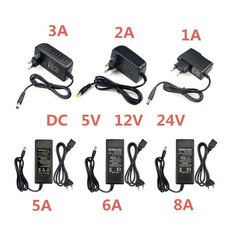 Power Adapter Supply DC 5V 12V 24V 1A 2A 3A 5A 6A 8A DC 5 12 24V Volt Lighting Transformers LED Driver Power Adapter Strip Lamp